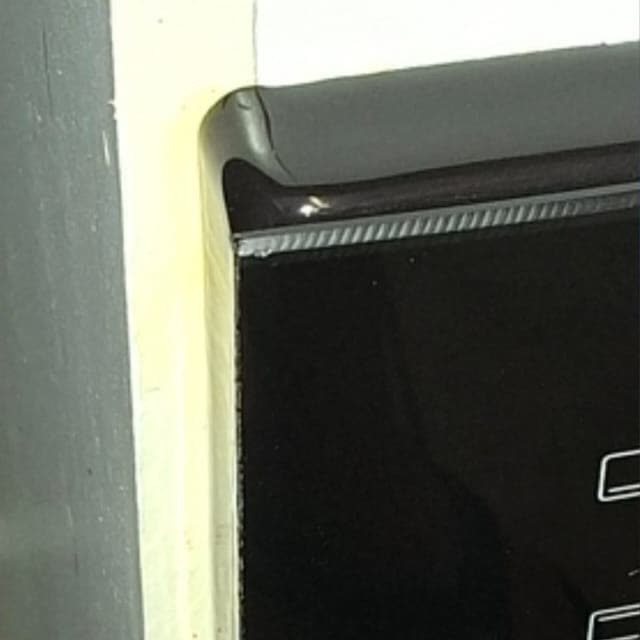 The same oven edge, clean